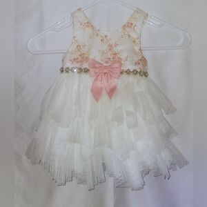American Princess Ivory and Pink Embroidered Dress (14)